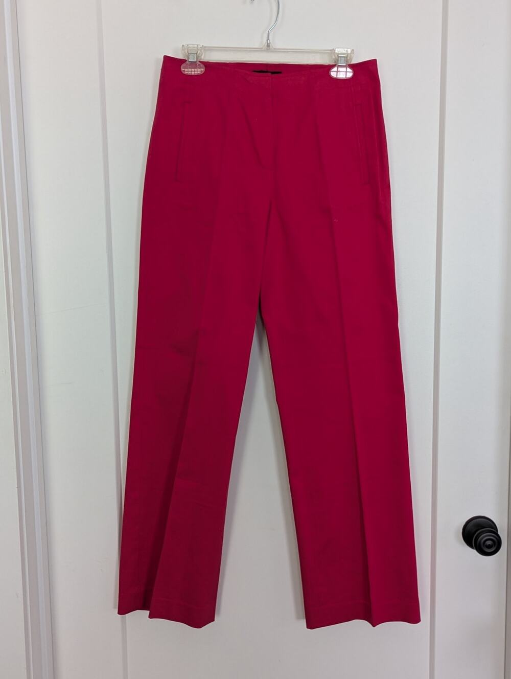 NWT Talbots Size 4 Hot Pink Dress Pants Slacks Straight Leg Bright Preppy